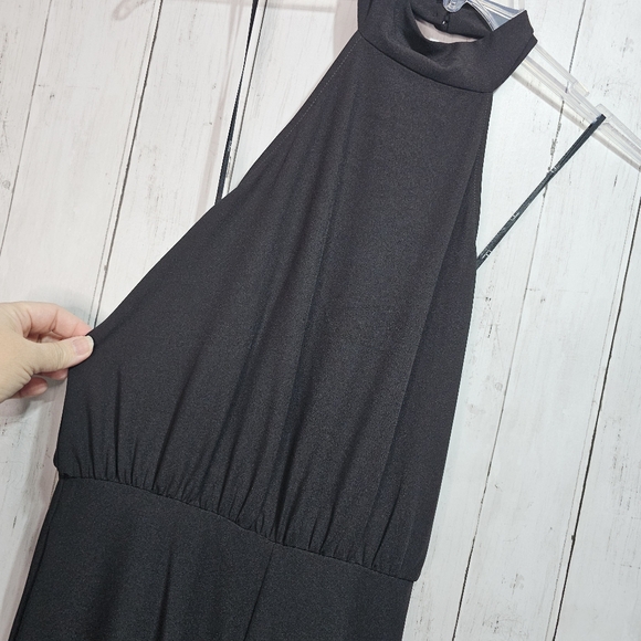 NWT Lulu’s Moment for Life Halter Open Back Black Jumpsuit Women’s Size XS. - Picture 4 of 16
